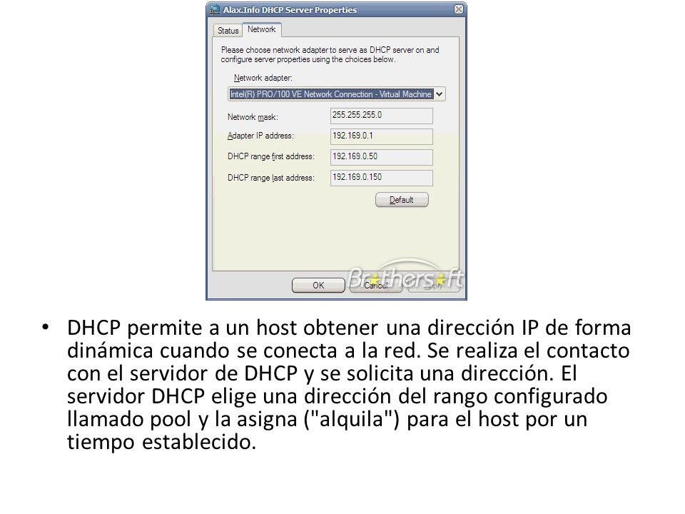 DHCP permite a un host obtener una dirección IP de forma dinámica cuando se conecta a la red.