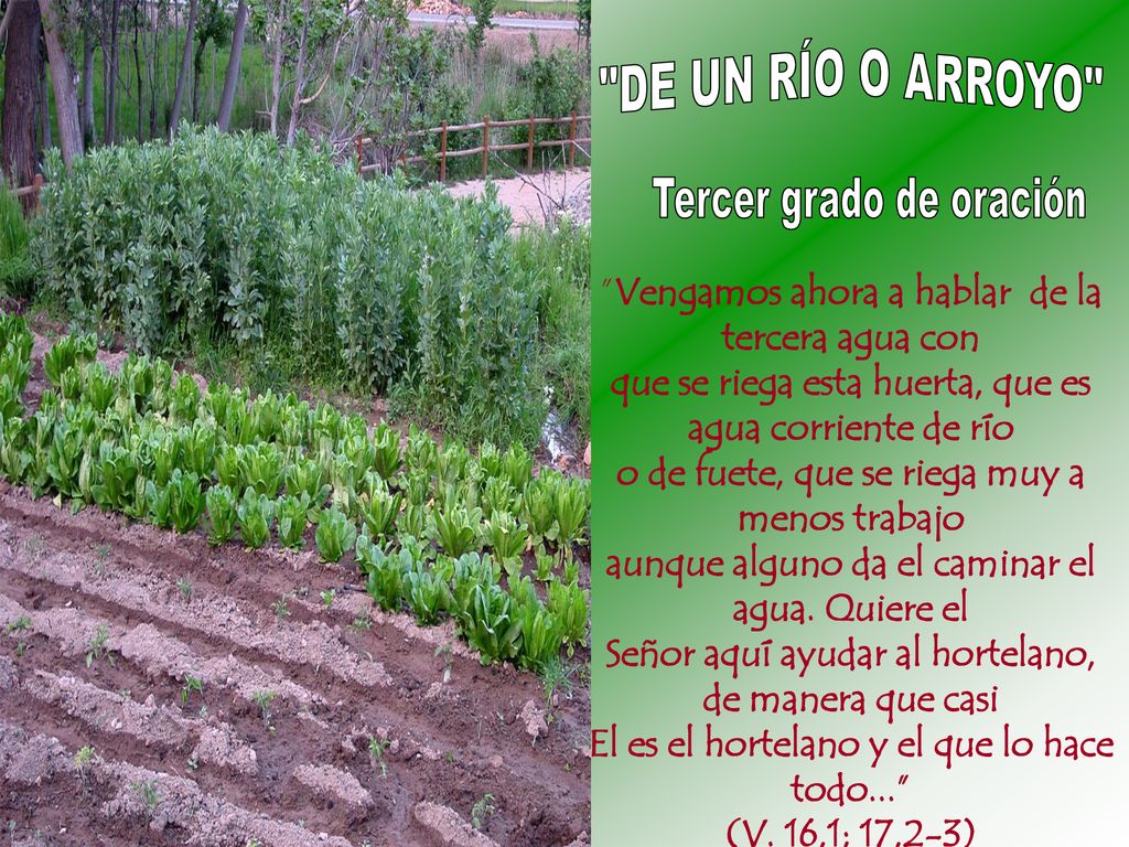 DE UN RÍO O ARROYO Vengamos ahora a hablar de la tercera agua con