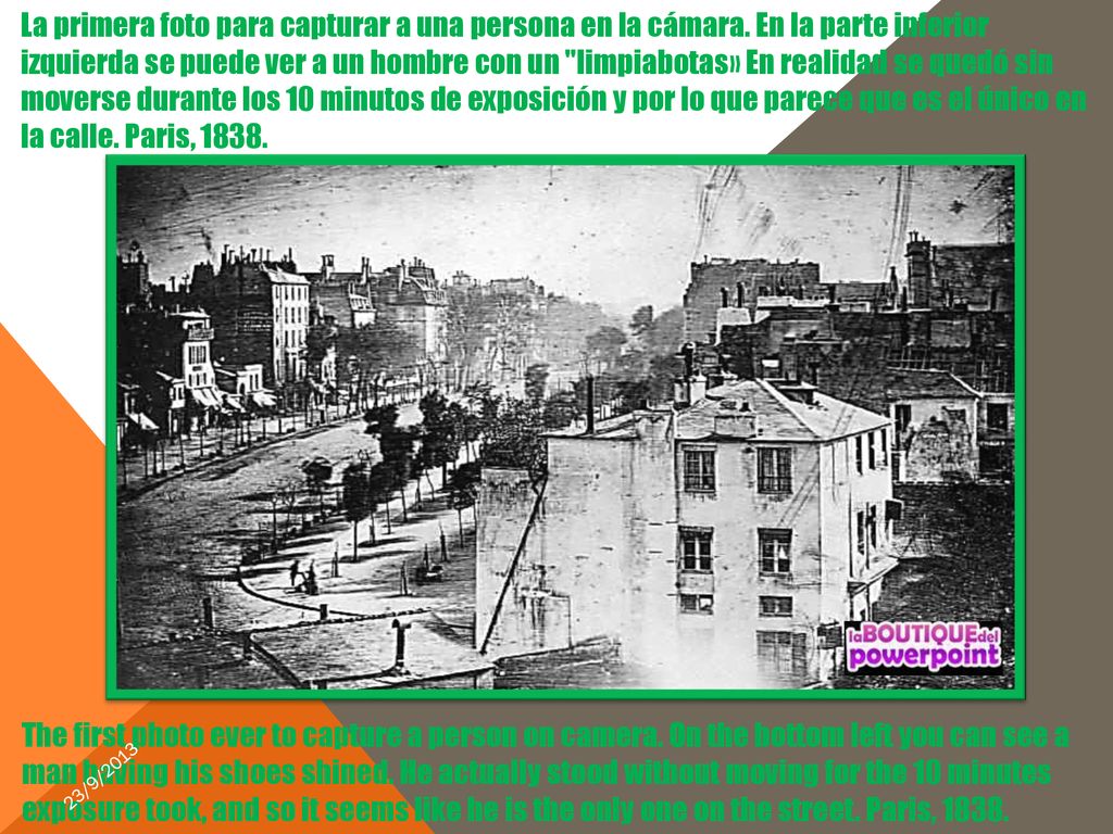 La primera foto para capturar a una persona en la cámara