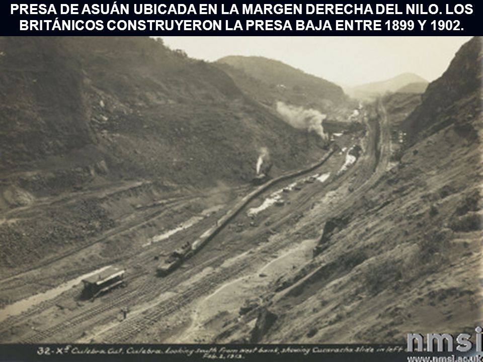PRESA DE ASUÁN UBICADA EN LA MARGEN DERECHA DEL NILO