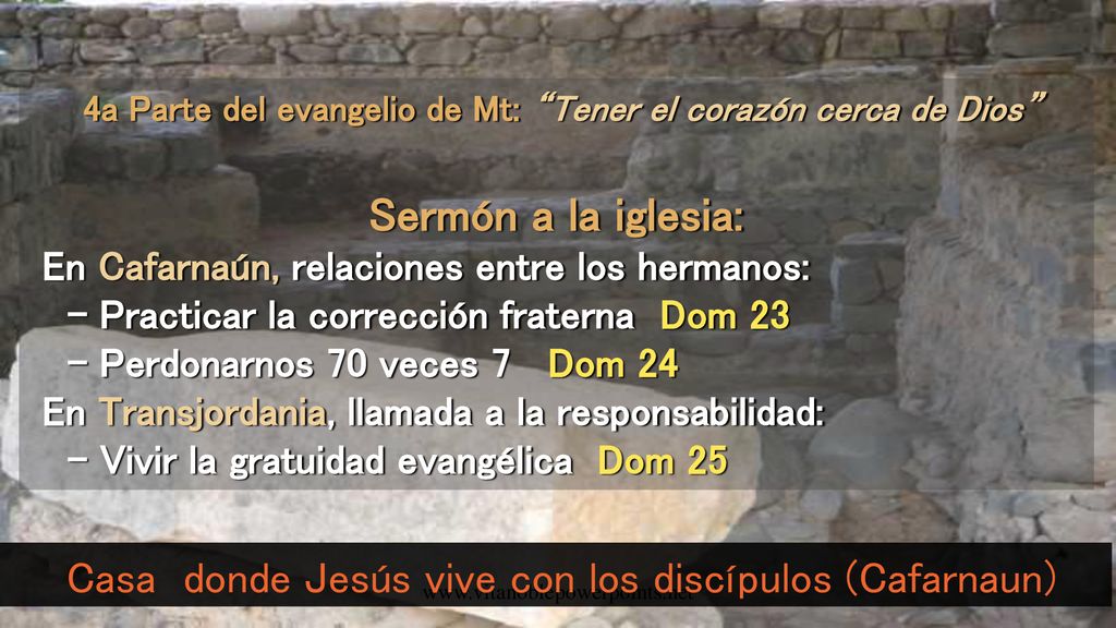 4a Parte del evangelio de Mt: Tener el corazón cerca de Dios