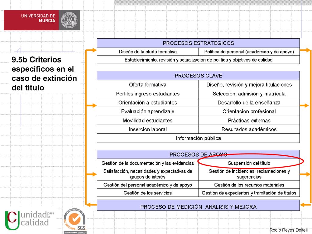 9.5b Criterios específicos en el caso de extinción del título