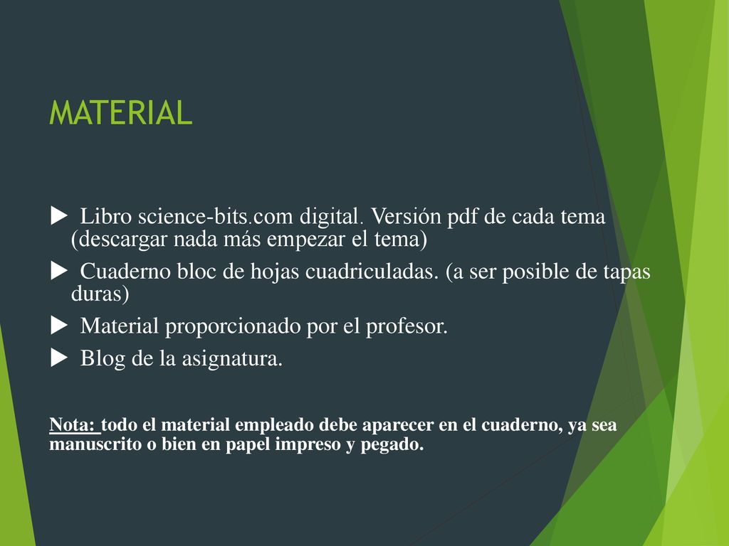 MATERIAL Libro science-bits.com digital. Versión pdf de cada tema (descargar nada más empezar el tema)