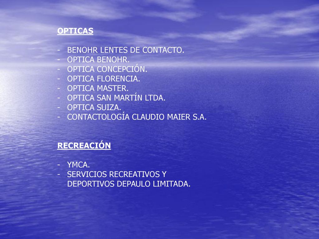 OPTICAS BENOHR LENTES DE CONTACTO. OPTICA BENOHR. OPTICA CONCEPCIÓN. OPTICA FLORENCIA. OPTICA MASTER.