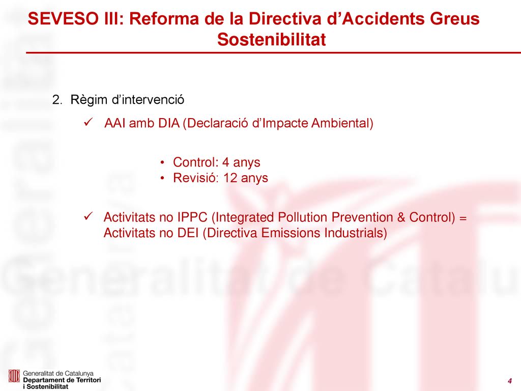 SEVESO III: Reforma de la Directiva d’Accidents Greus Sostenibilitat
