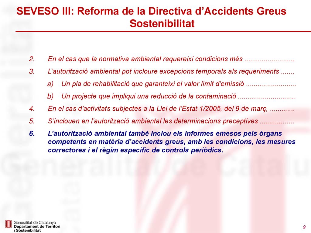 SEVESO III: Reforma de la Directiva d’Accidents Greus Sostenibilitat