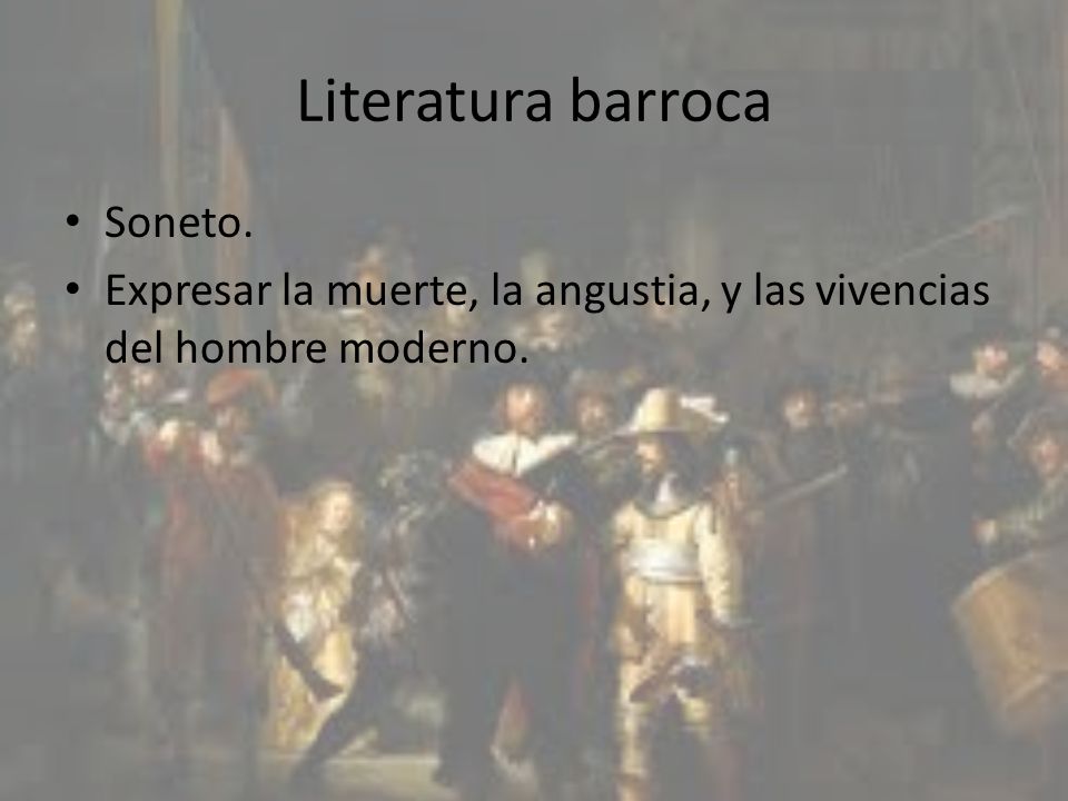 Literatura barroca Soneto.