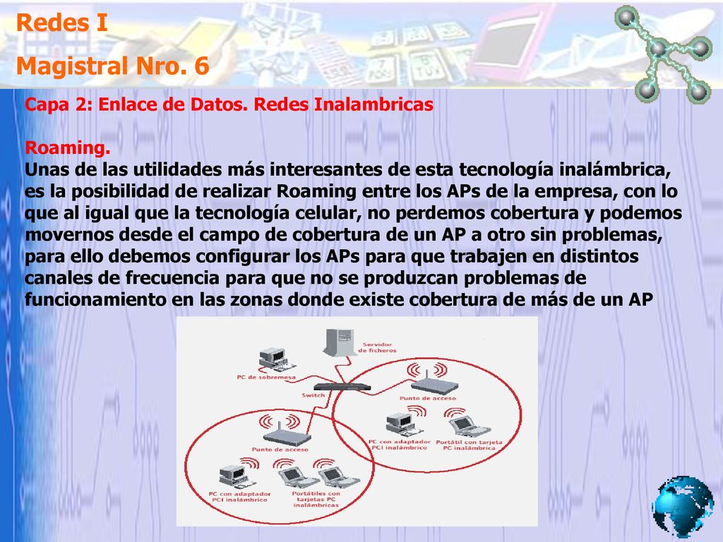 Redes I Magistral Nro. 6 Capa 2: Enlace de Datos. Redes Inalambricas