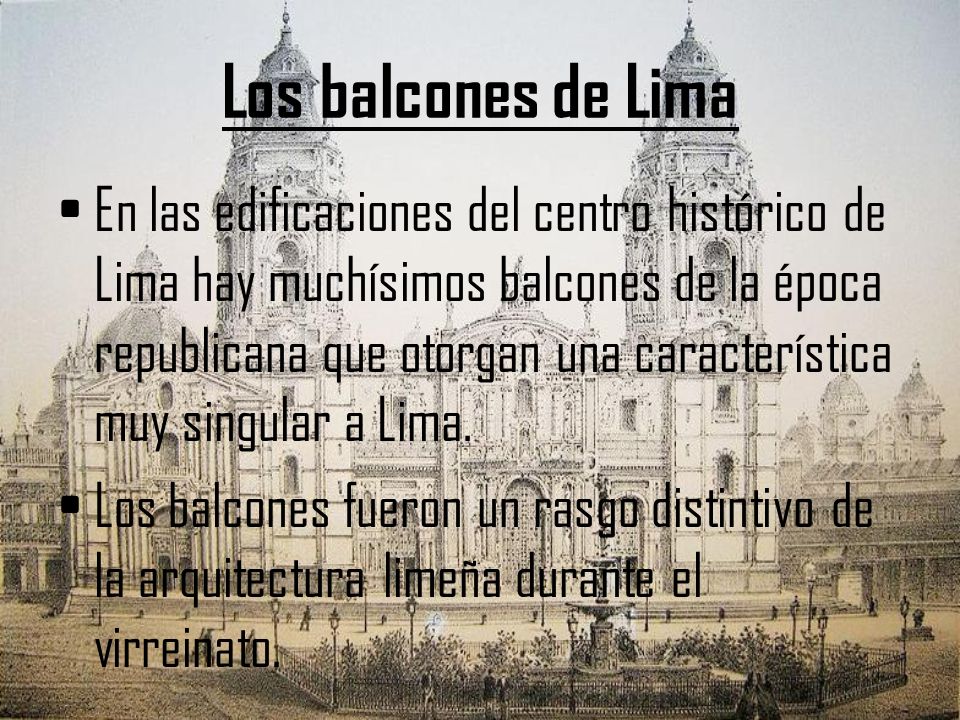Los balcones de Lima