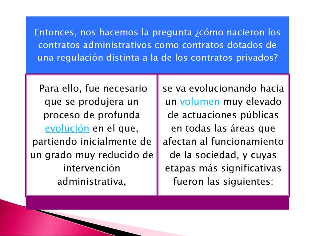 Entonces, nos hacemos la pregunta ¿cómo nacieron los contratos administrativos como contratos dotados de una regulación distinta a la de los contratos privados