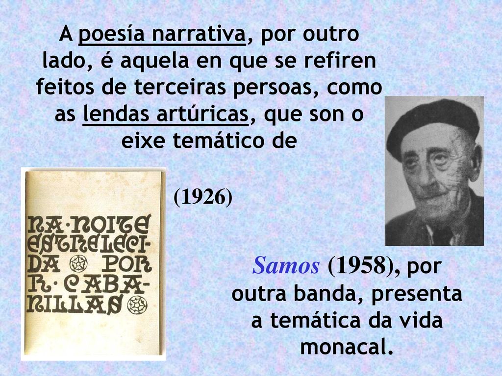 Samos (1958), por outra banda, presenta a temática da vida monacal.