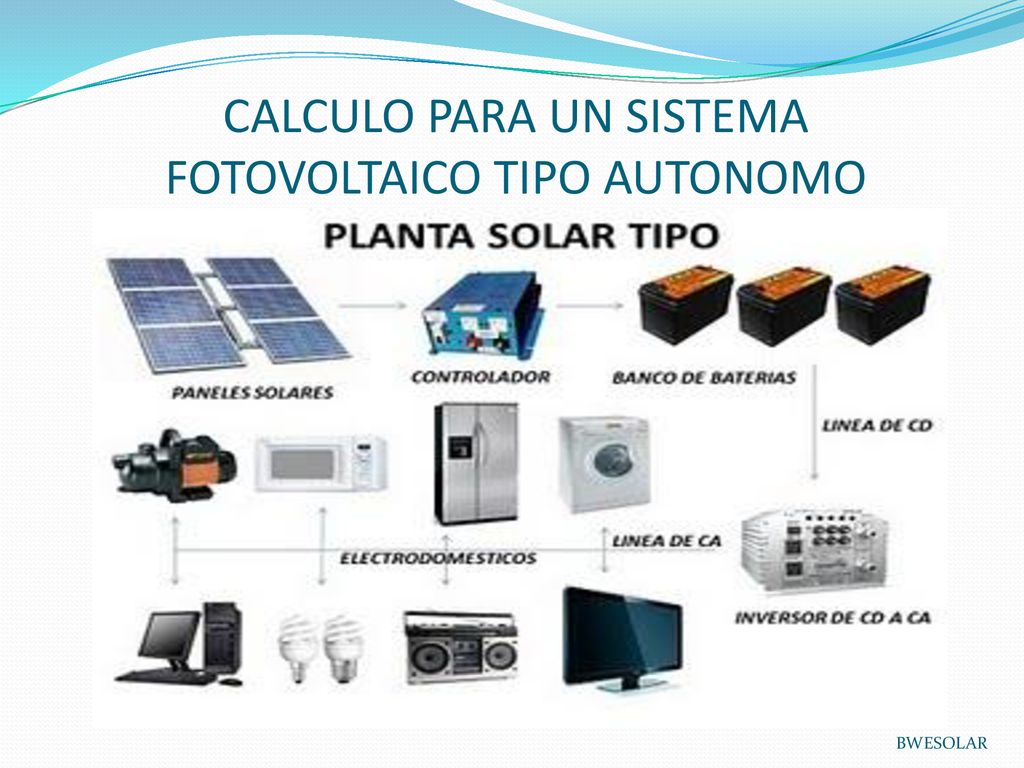 CALCULO PARA UN SISTEMA FOTOVOLTAICO TIPO AUTONOMO