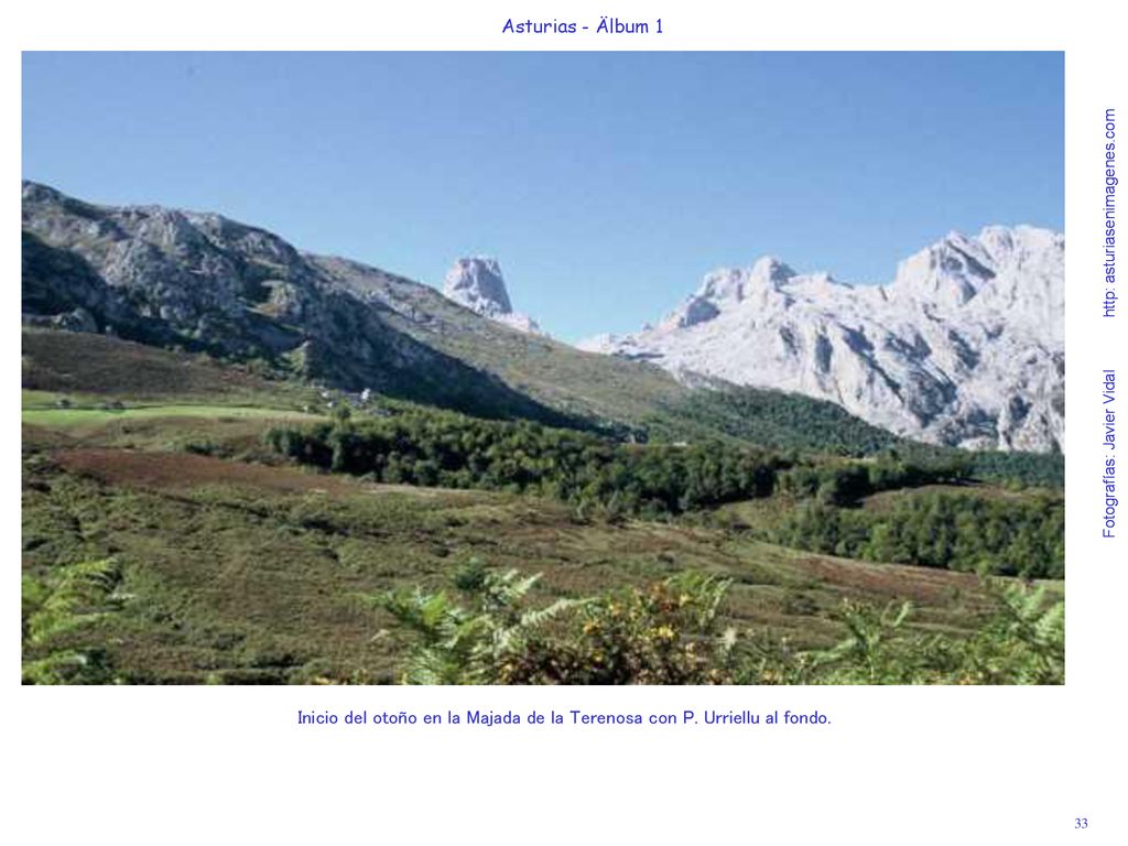 Inicio del otoño en la Majada de la Terenosa con P. Urriellu al fondo.