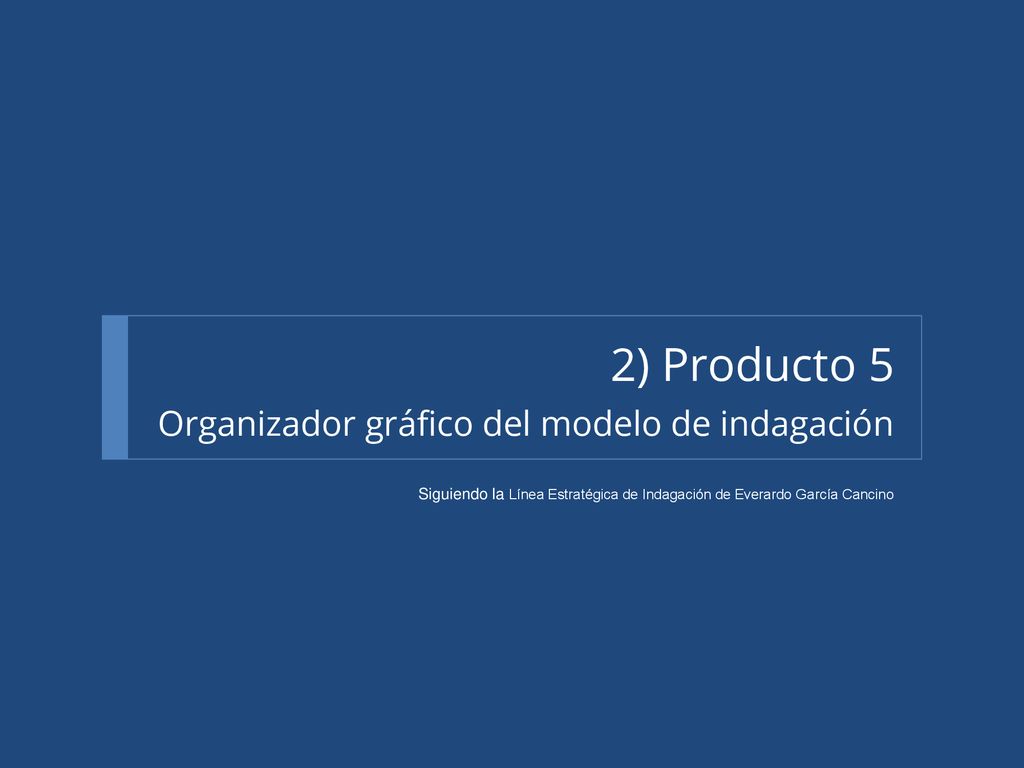 2) Producto 5 Organizador gráfico del modelo de indagación
