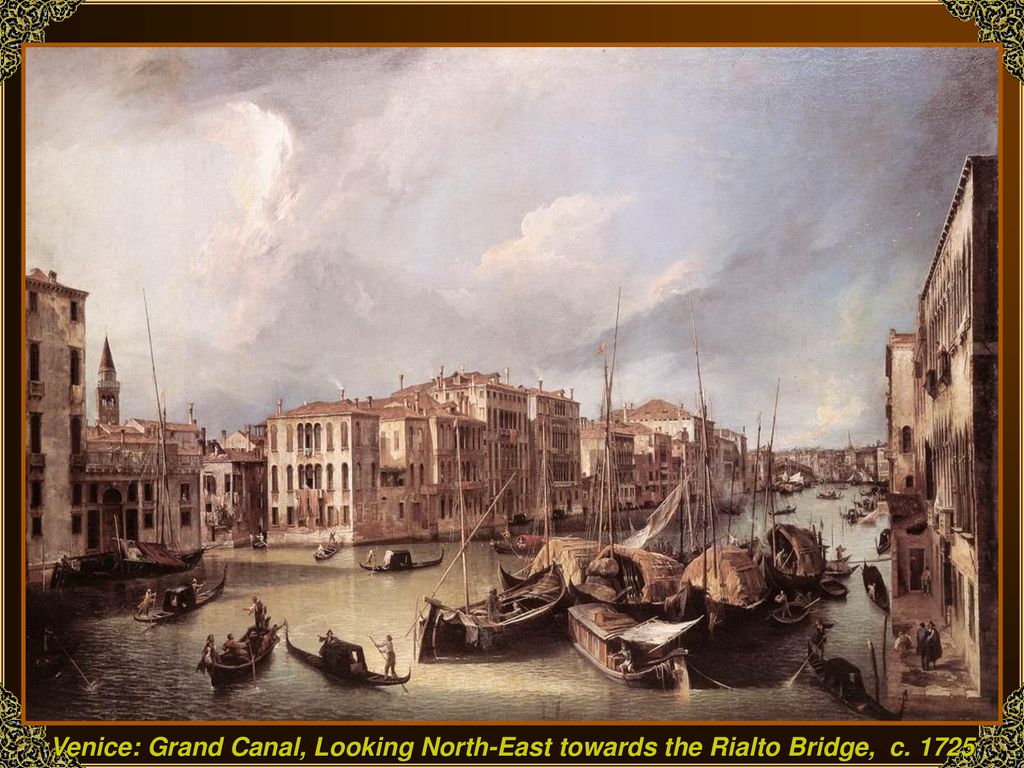 Venice: Grand Canal, Looking North-East towards the Rialto Bridge, c