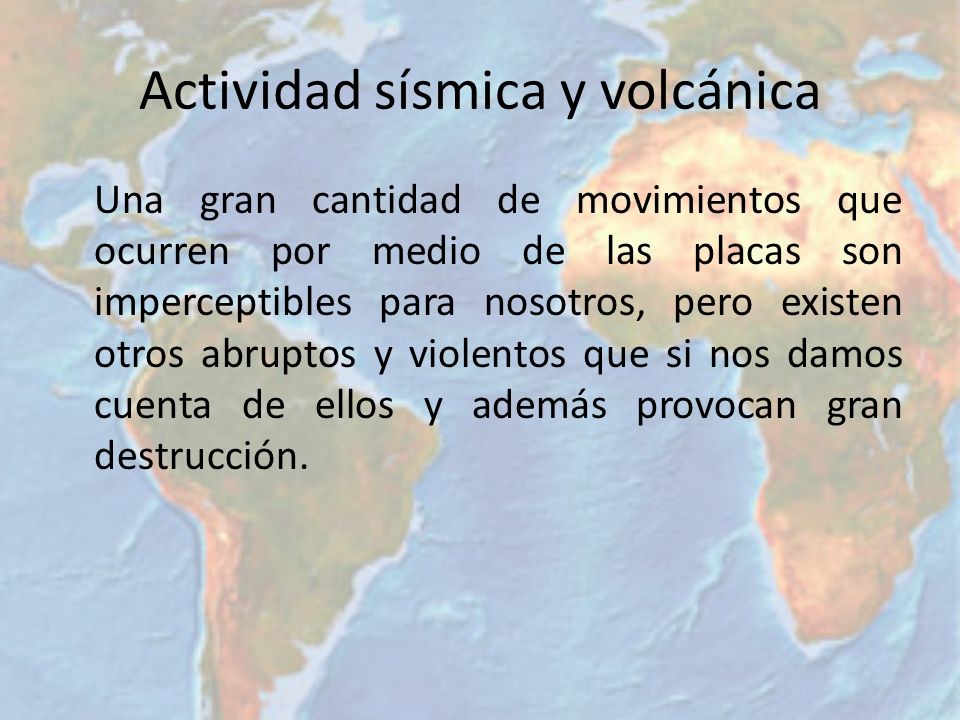 Actividad sísmica y volcánica