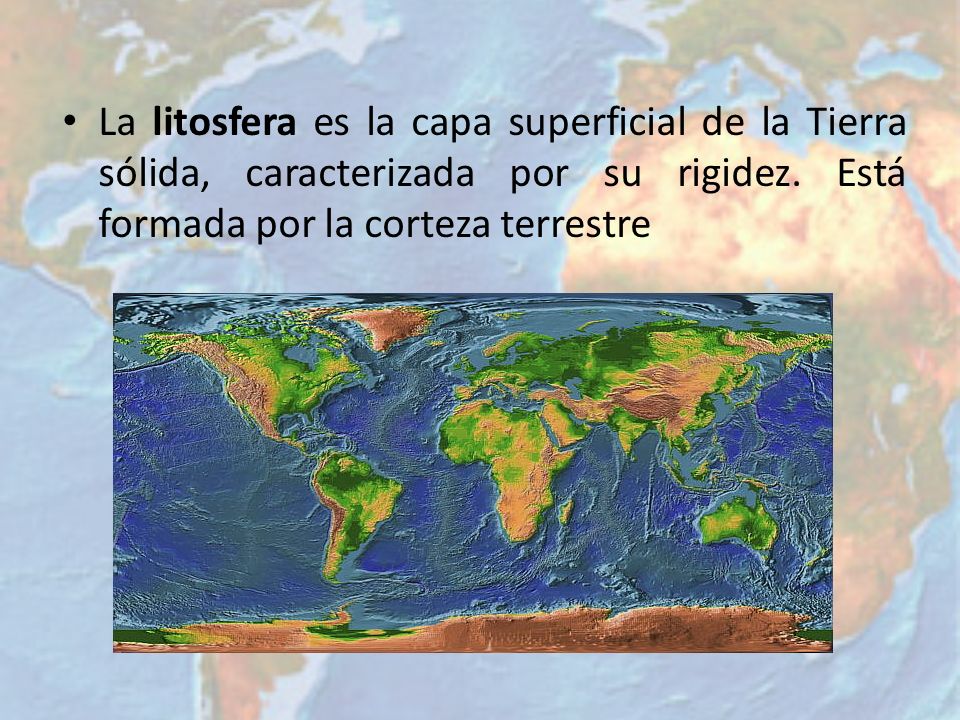 La litosfera es la capa superficial de la Tierra sólida, caracterizada por su rigidez.