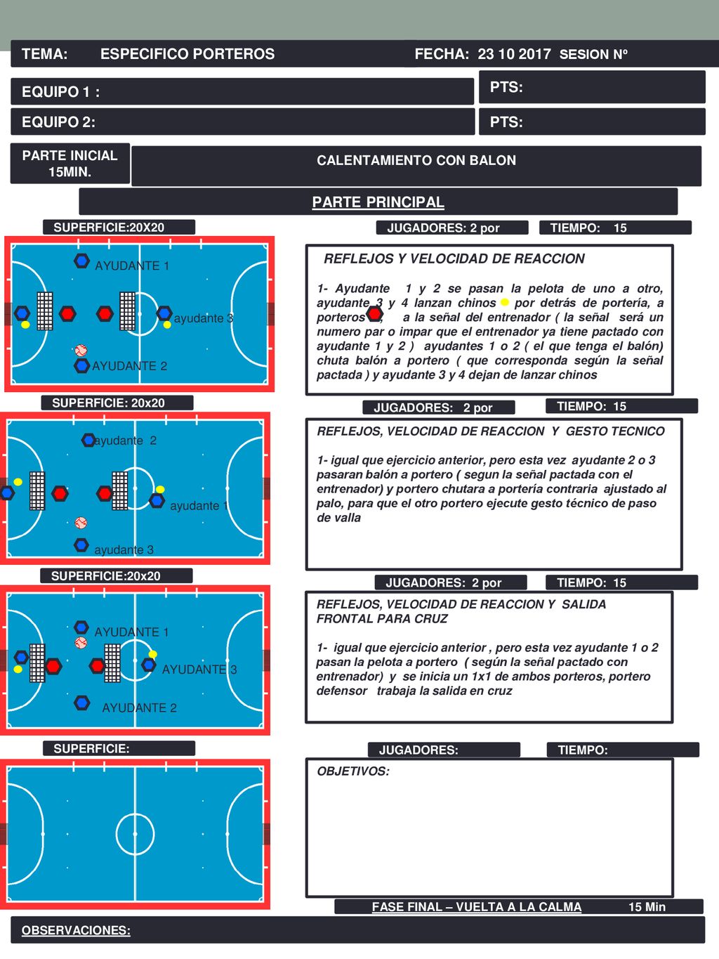 CALENTAMIENTO CON BALON FASE FINAL – VUELTA A LA CALMA 15 Min