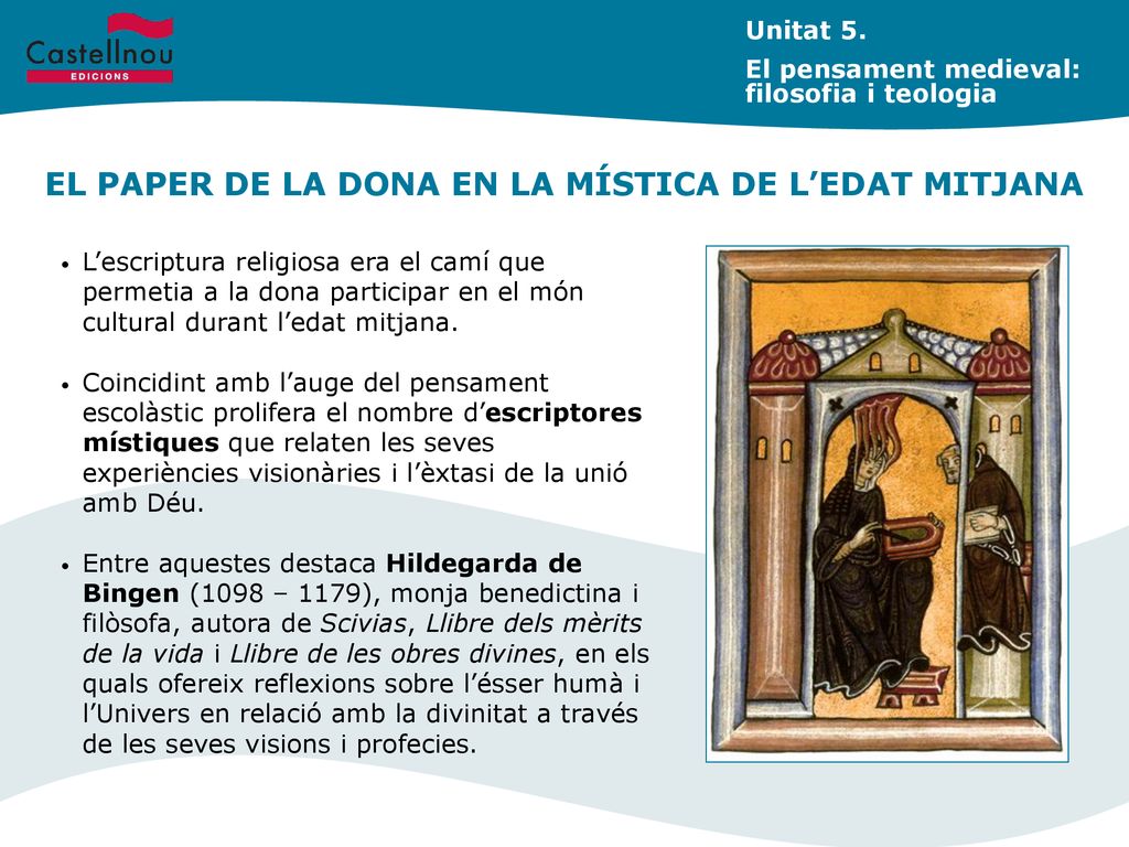 EL PAPER DE LA DONA EN LA MÍSTICA DE L’EDAT MITJANA