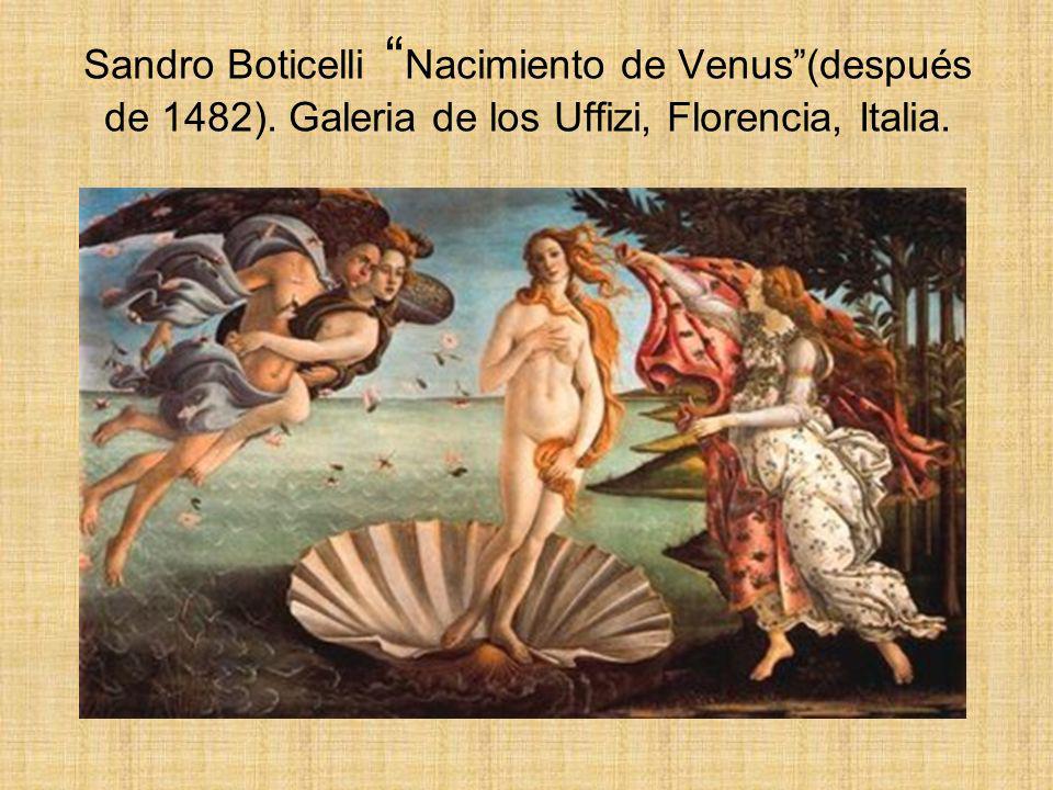 Sandro Boticelli Nacimiento de Venus (después de 1482)