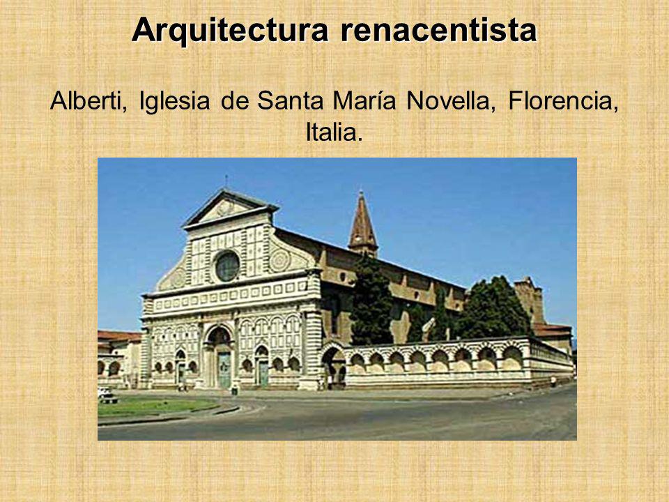 Arquitectura renacentista Alberti, Iglesia de Santa María Novella, Florencia, Italia.