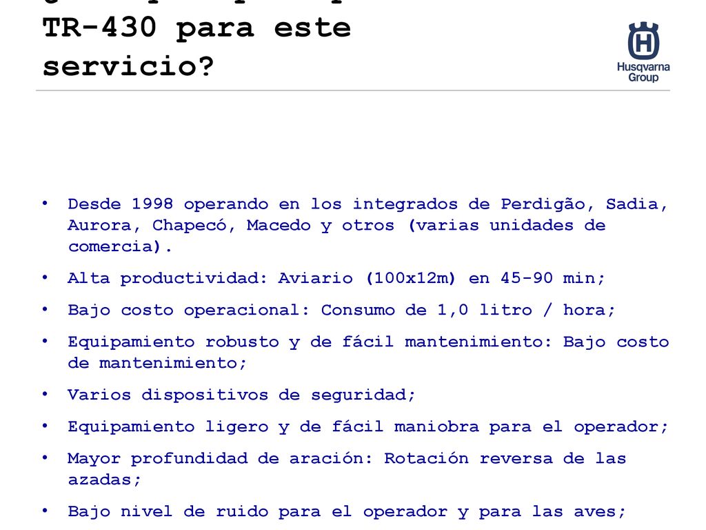 ¿Por qué optar por el TR-430 para este servicio