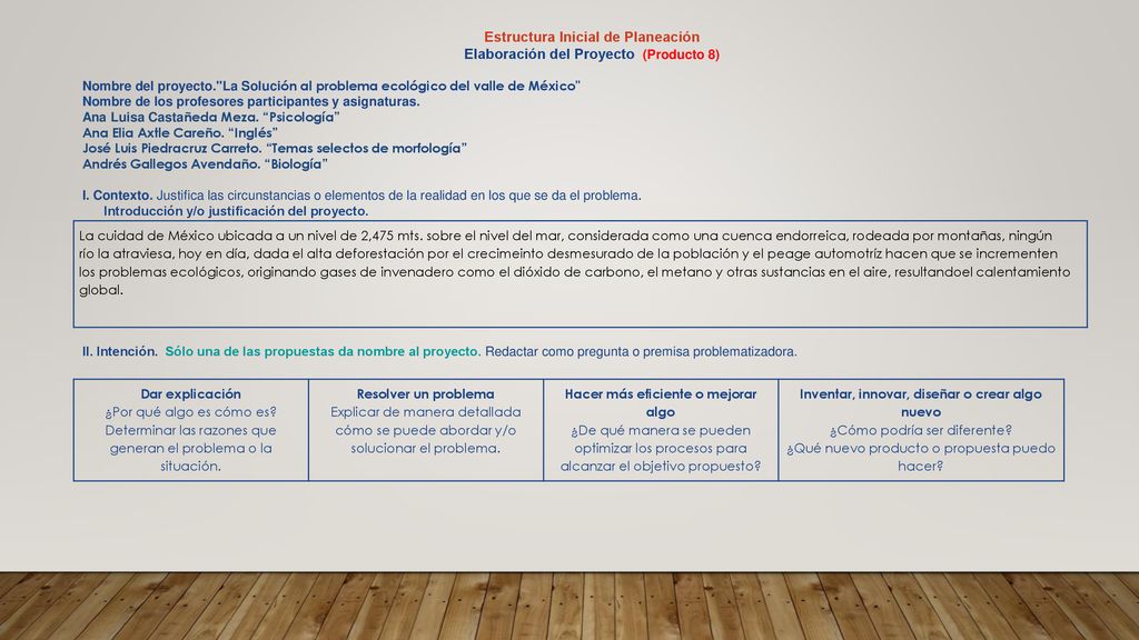 Elaboración del Proyecto (Producto 8)