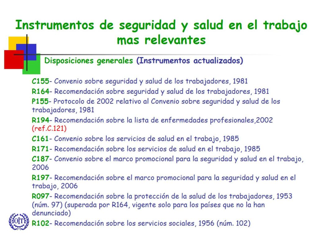 Instrumentos de seguridad y salud en el trabajo mas relevantes