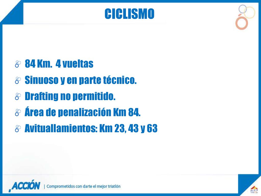 CICLISMO 84 Km. 4 vueltas Sinuoso y en parte técnico.