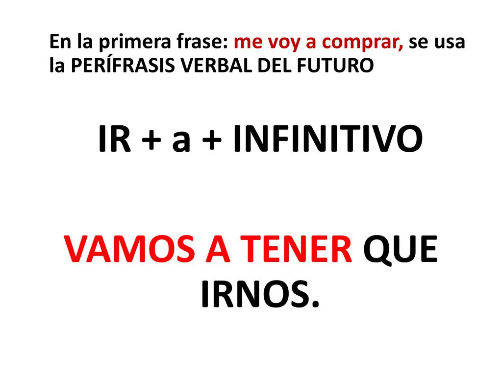 En la primera frase: me voy a comprar, se usa la PERÍFRASIS VERBAL DEL FUTURO