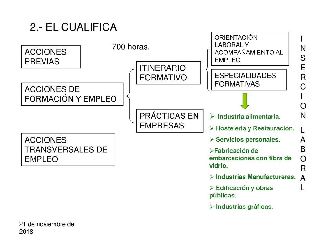 2.- EL CUALIFICA INSERCION LABORAL 700 horas. ACCIONES PREVIAS