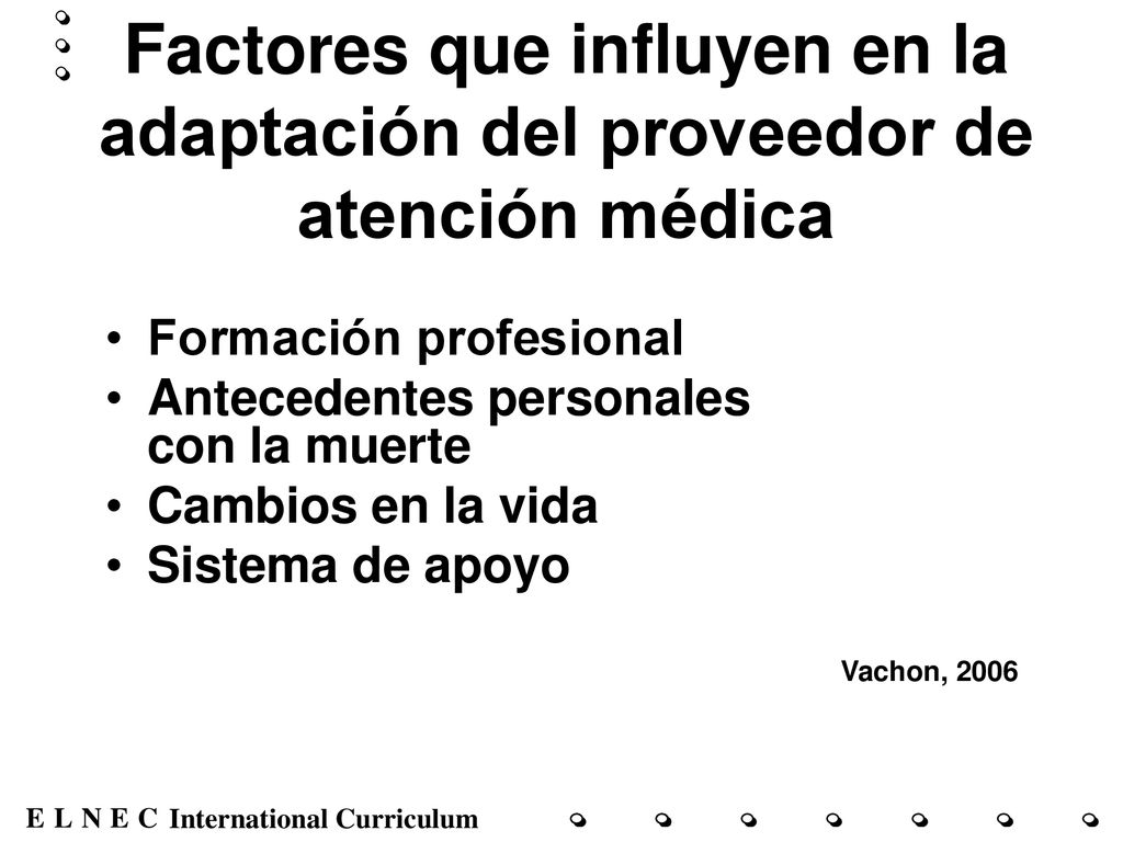 Factores que influyen en la adaptación del proveedor de atención médica