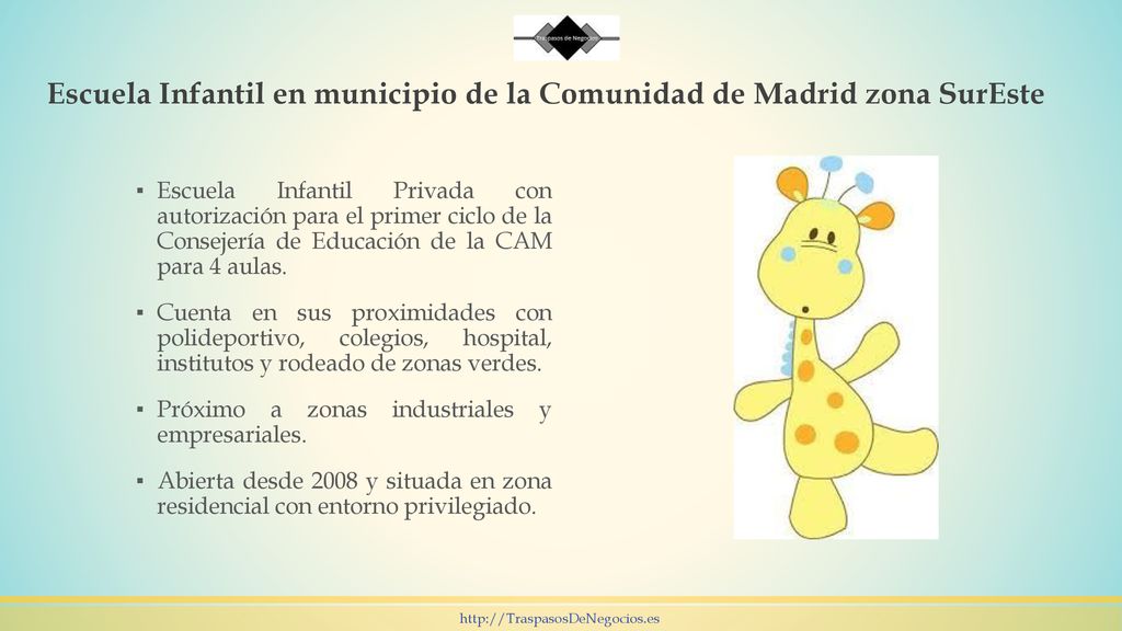 Escuela Infantil en municipio de la Comunidad de Madrid zona SurEste