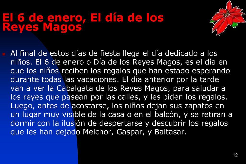 El 6 de enero, El día de los Reyes Magos