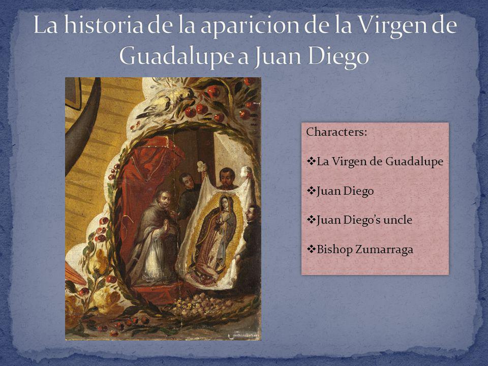 La historia de la aparicion de la Virgen de Guadalupe a Juan Diego