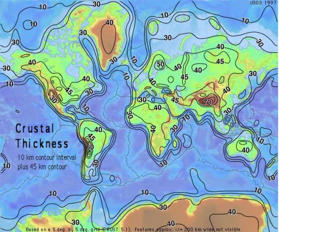 La corteza continental no es como la corteza oceánica
