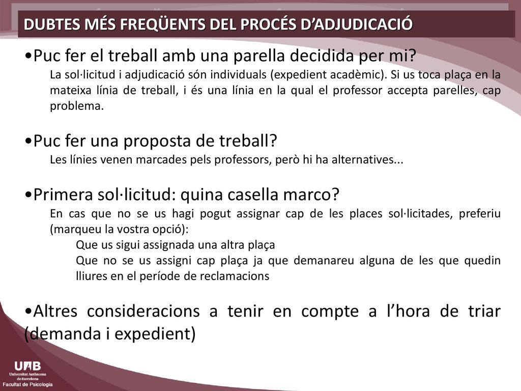 Puc fer el treball amb una parella decidida per mi