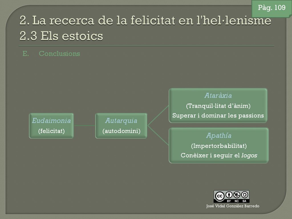 2. La recerca de la felicitat en l hel·lenisme 2.3 Els estoics