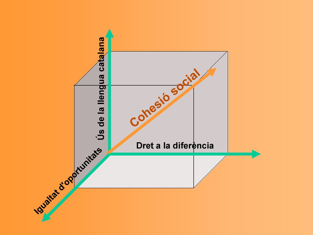 Cohesió social Ús de la llengua catalana Dret a la diferència