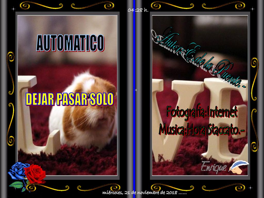 Musica:Hora Staccato.- miércoles, 21 de noviembre de 2018 ……