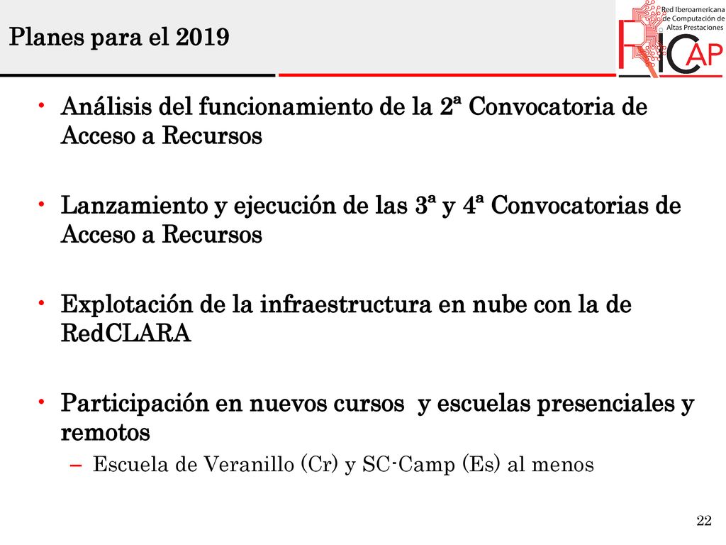 Análisis del funcionamiento de la 2ª Convocatoria de Acceso a Recursos