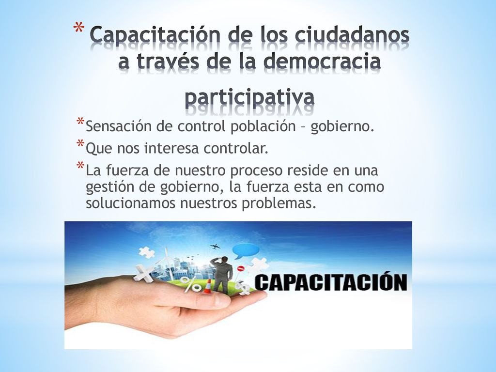 Capacitación de los ciudadanos a través de la democracia participativa