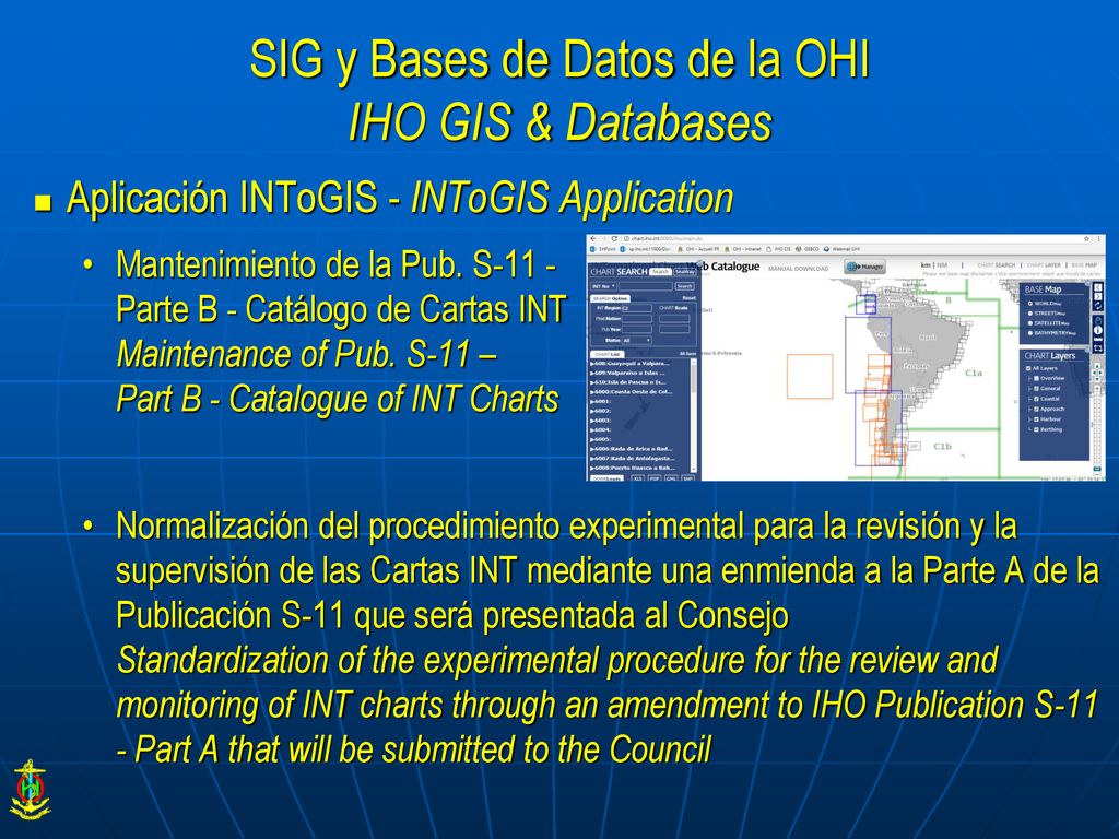 SIG y Bases de Datos de la OHI IHO GIS & Databases