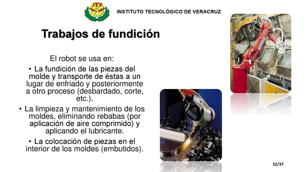 La colocación de piezas en el interior de los moldes (embutidos).