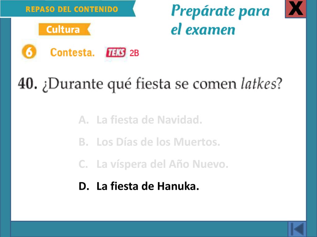 X La fiesta de Navidad. Los Días de los Muertos.