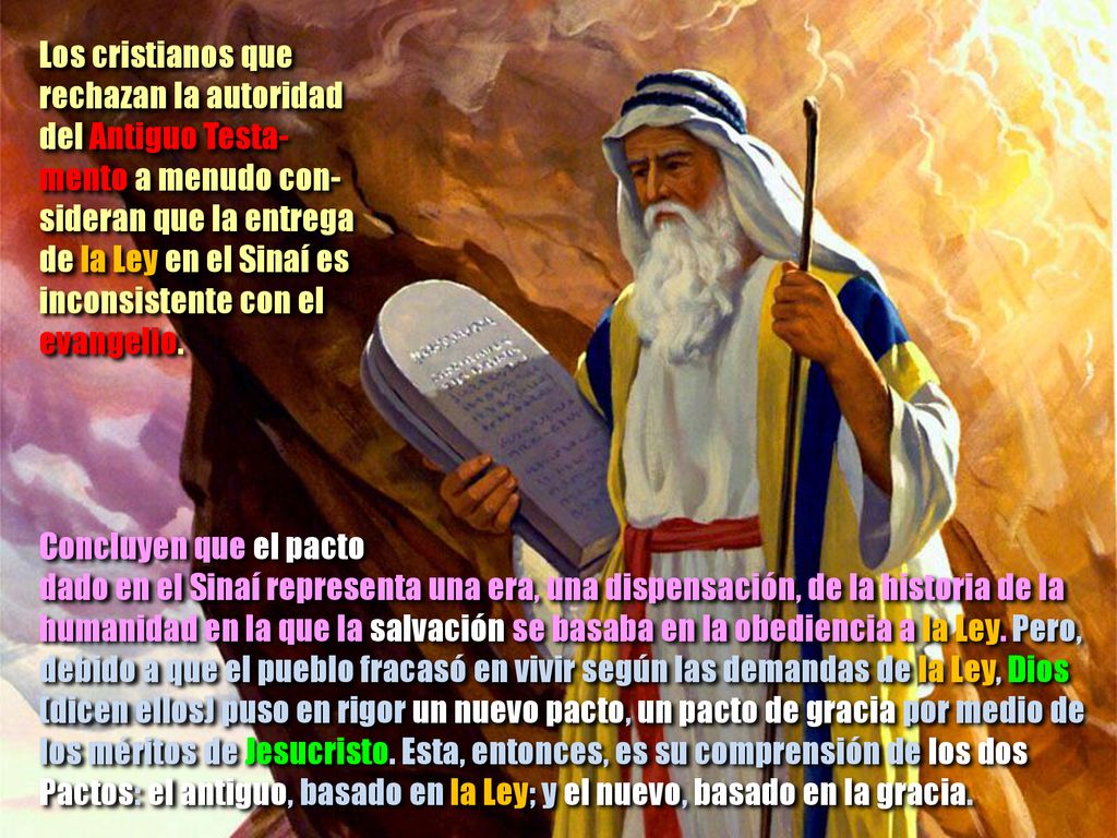 Los cristianos que rechazan la autoridad. del Antiguo Testa- mento a menudo con- sideran que la entrega.