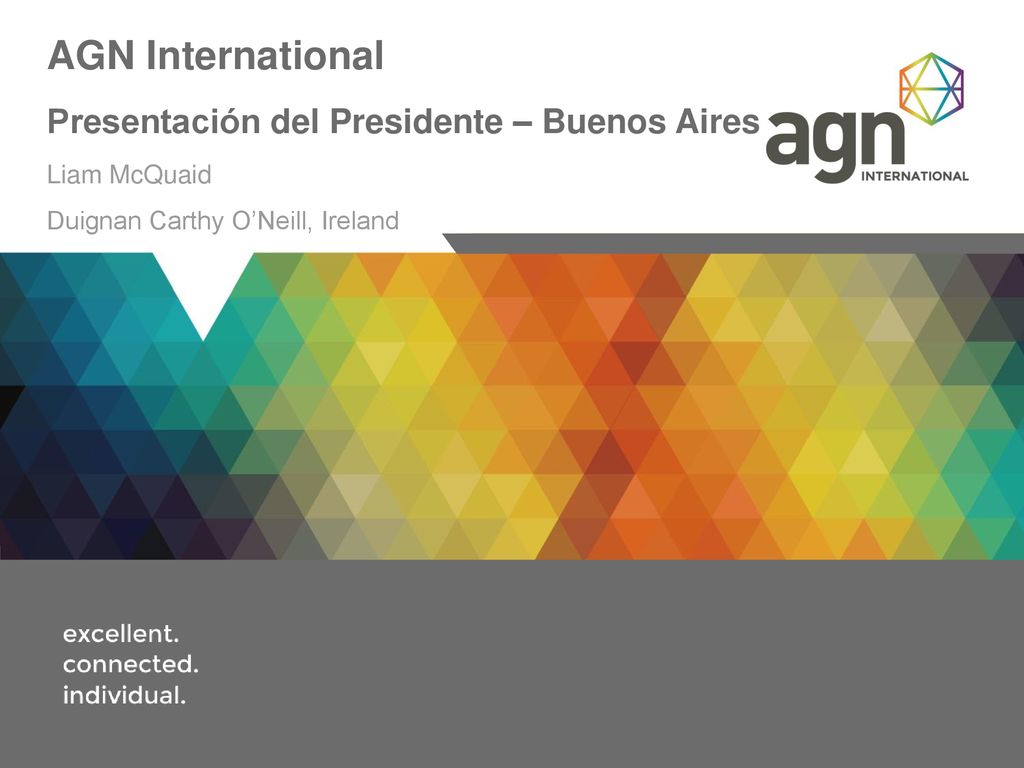 AGN International Presentación del Presidente – Buenos Aires Liam McQuaid Duignan Carthy O’Neill, Ireland