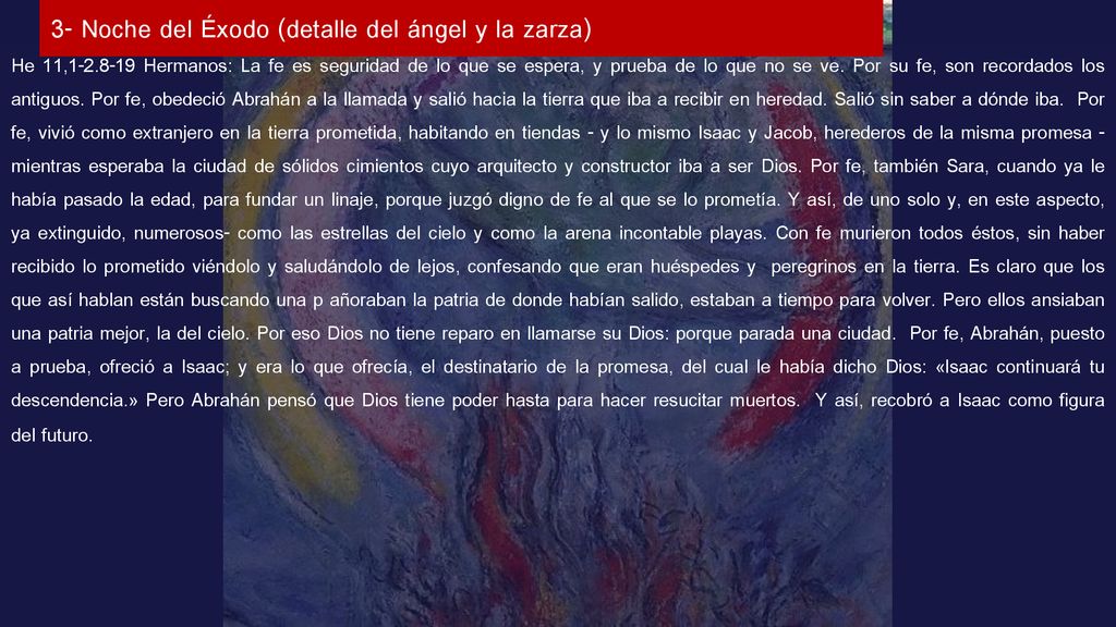 3- Noche del Éxodo (detalle del ángel y la zarza)