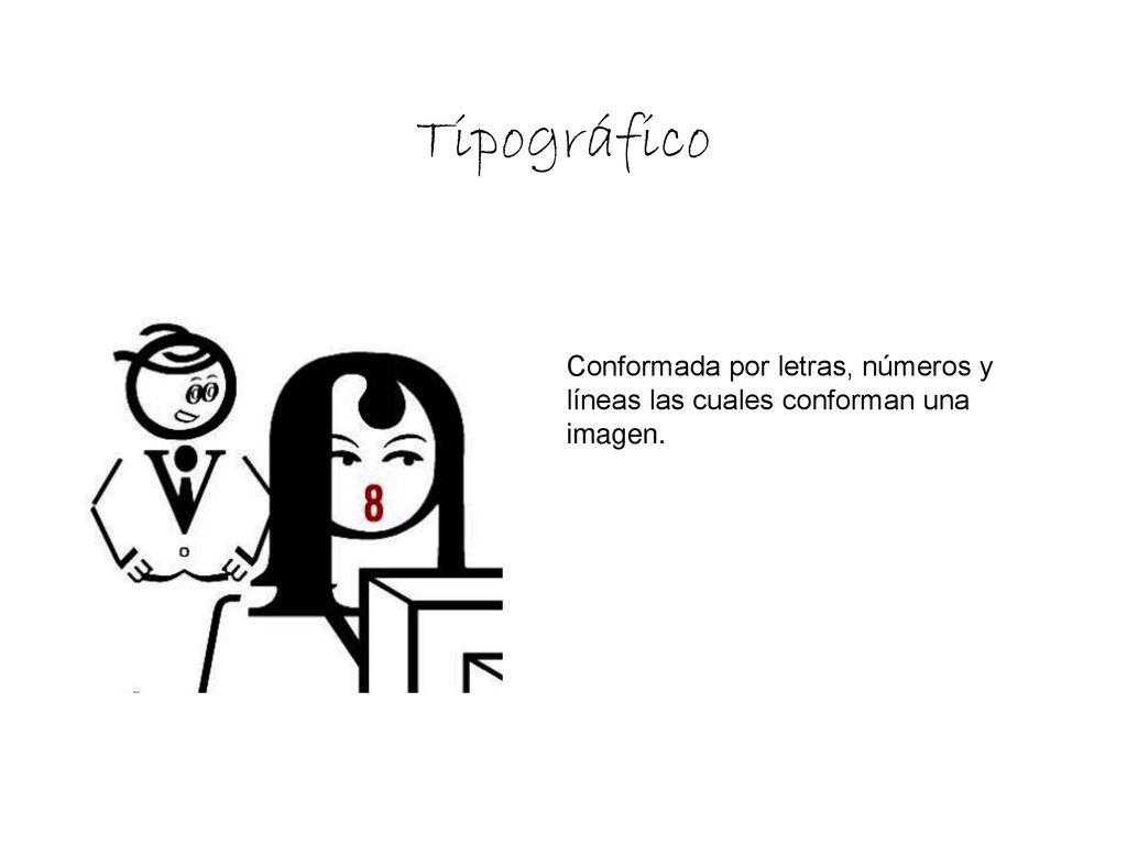 Tipográfico Conformada por letras, números y líneas las cuales conforman una imagen.