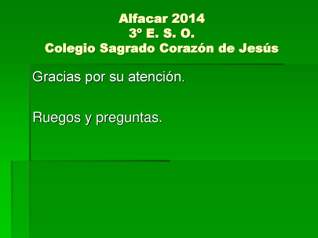 Alfacar º E. S. O. Colegio Sagrado Corazón de Jesús
